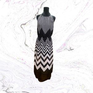 Finn & Clover Striped and Chevron Maxi Dress